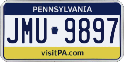 PA license plate JMU9897