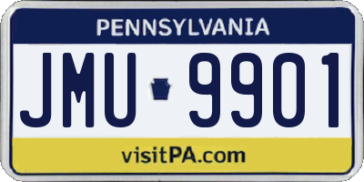 PA license plate JMU9901