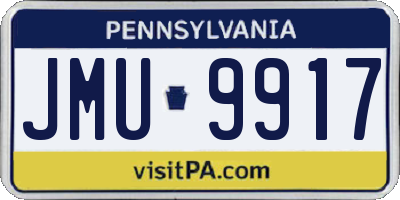 PA license plate JMU9917