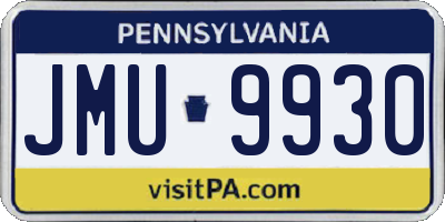 PA license plate JMU9930