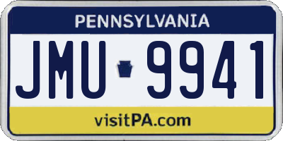 PA license plate JMU9941