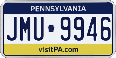 PA license plate JMU9946