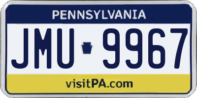 PA license plate JMU9967