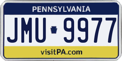 PA license plate JMU9977