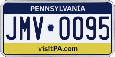 PA license plate JMV0095