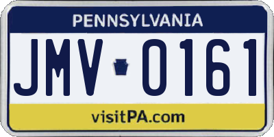 PA license plate JMV0161