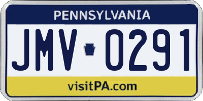 PA license plate JMV0291