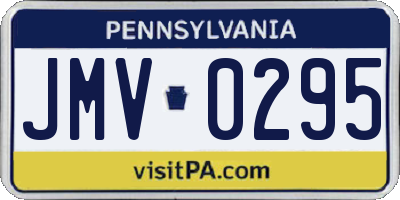 PA license plate JMV0295