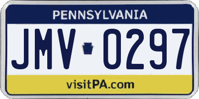 PA license plate JMV0297
