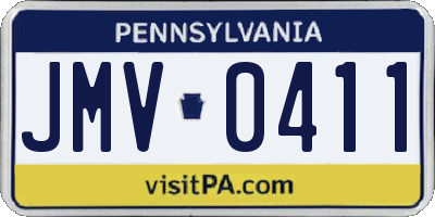 PA license plate JMV0411