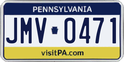 PA license plate JMV0471