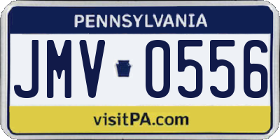 PA license plate JMV0556