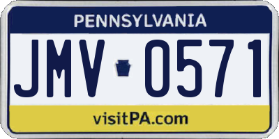 PA license plate JMV0571