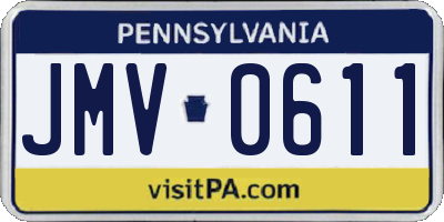 PA license plate JMV0611