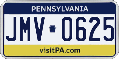PA license plate JMV0625