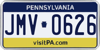 PA license plate JMV0626