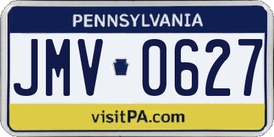PA license plate JMV0627