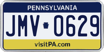 PA license plate JMV0629