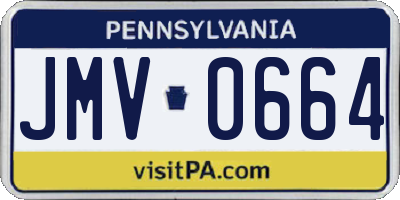 PA license plate JMV0664