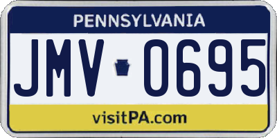 PA license plate JMV0695
