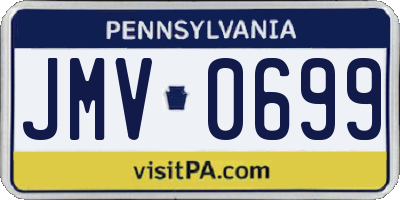 PA license plate JMV0699