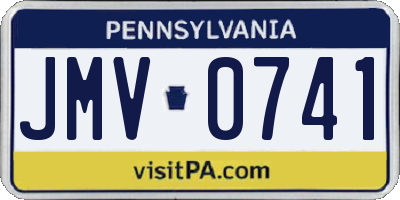 PA license plate JMV0741
