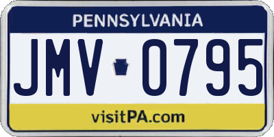 PA license plate JMV0795