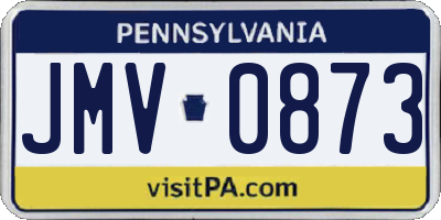 PA license plate JMV0873