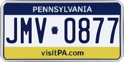 PA license plate JMV0877