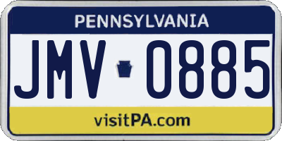 PA license plate JMV0885