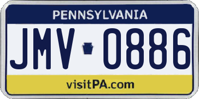 PA license plate JMV0886