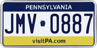 PA license plate JMV0887