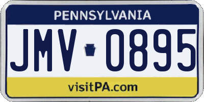 PA license plate JMV0895