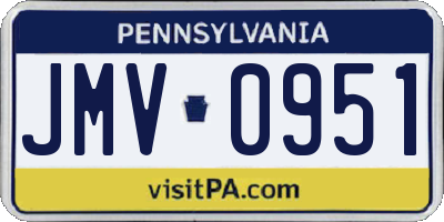 PA license plate JMV0951
