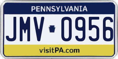 PA license plate JMV0956