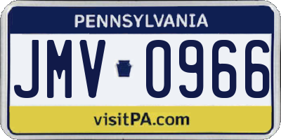 PA license plate JMV0966