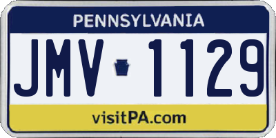 PA license plate JMV1129