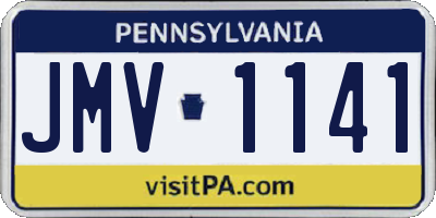PA license plate JMV1141