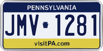 PA license plate JMV1281