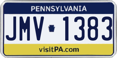 PA license plate JMV1383