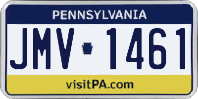 PA license plate JMV1461