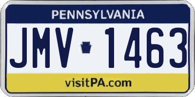 PA license plate JMV1463