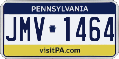 PA license plate JMV1464