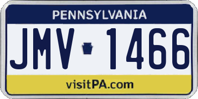 PA license plate JMV1466