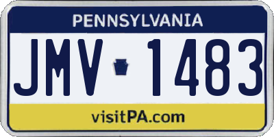 PA license plate JMV1483
