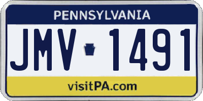 PA license plate JMV1491