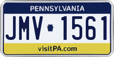 PA license plate JMV1561