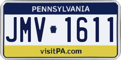 PA license plate JMV1611