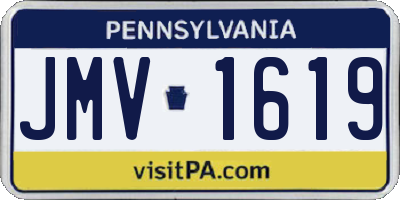 PA license plate JMV1619