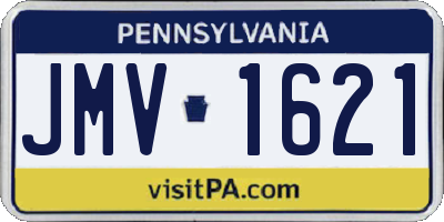 PA license plate JMV1621